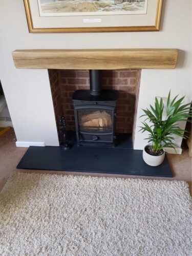 Wood burner in a Fireplace