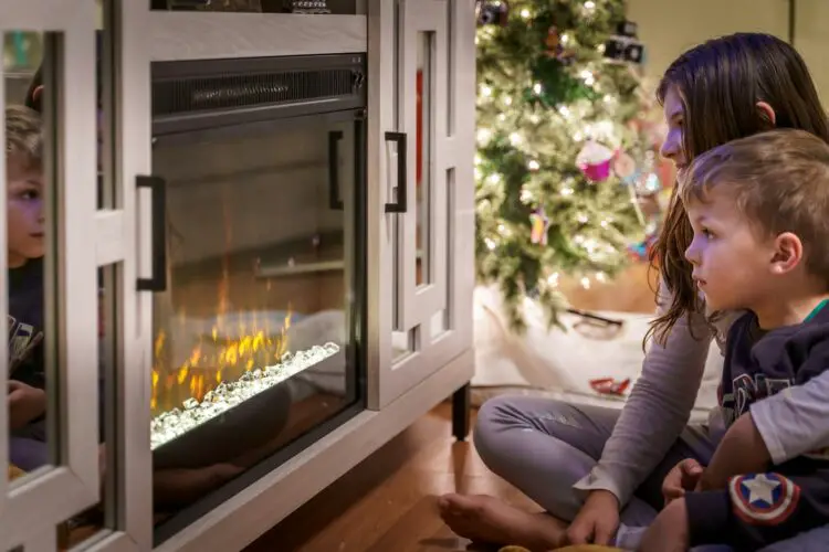 do electric fireplace give off heat